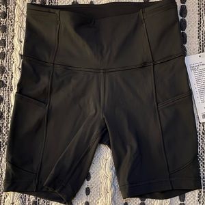 Lululemon Fast & Free HR Biker Shorts Dark Grey